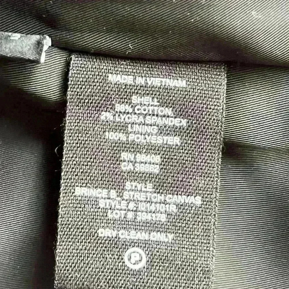 Theory Brince B Blazer Jacket size 2 Black Stretch Canvas NWT - Picture 7 of 10